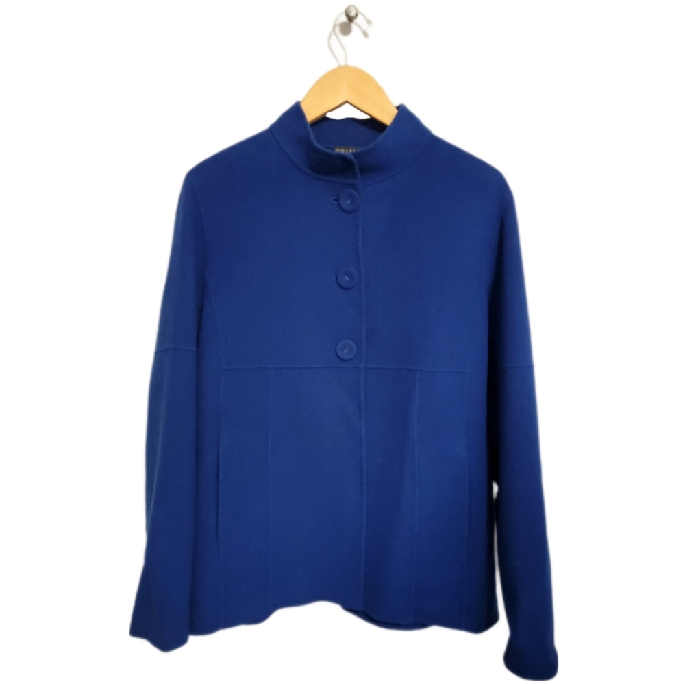 Juliana Collezione Blue Wool Coat